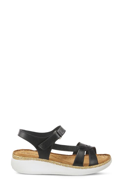 Flexus By Spring Step Chambria Wedge Sandal In Black