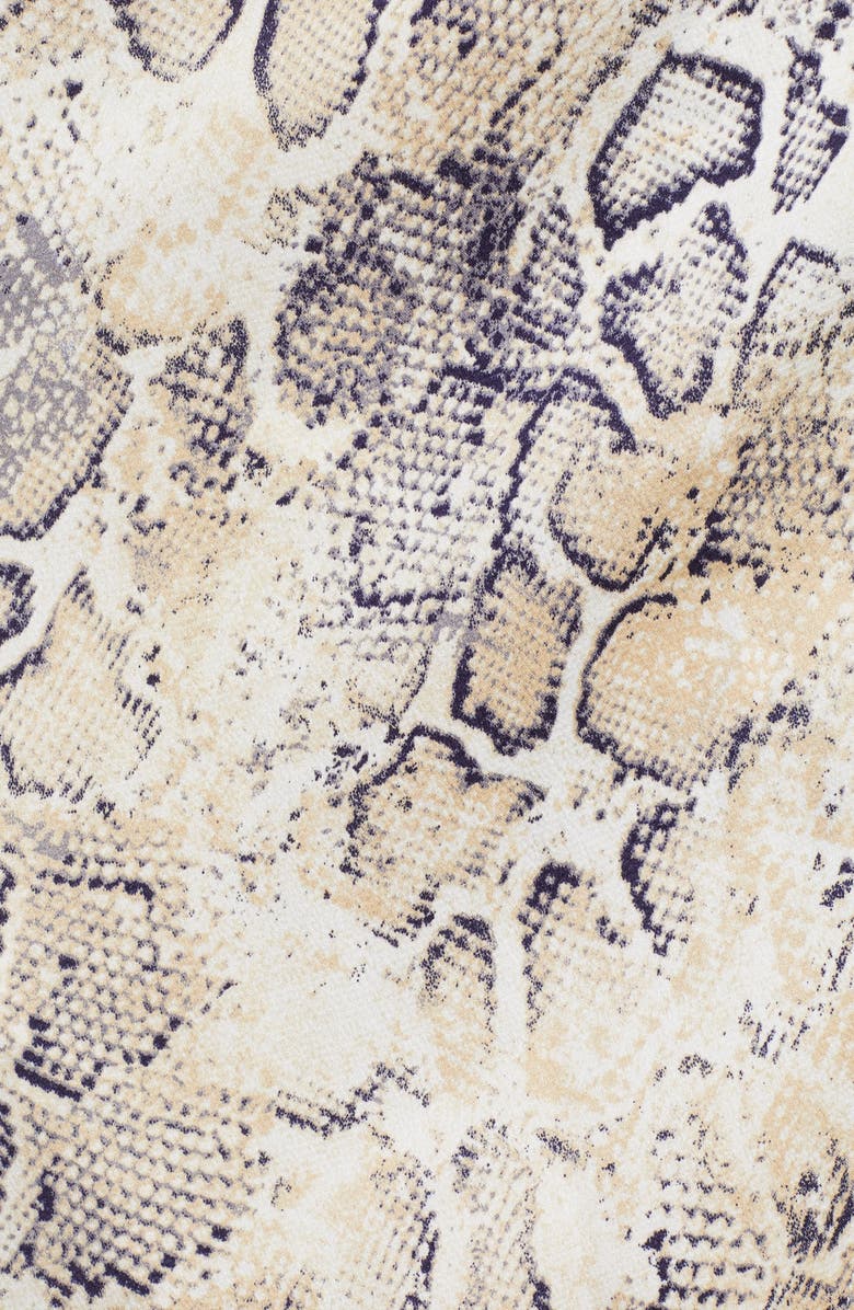 J.O.A. Snakeskin Print Wrap Skirt, Alternate, color, Navy Animal