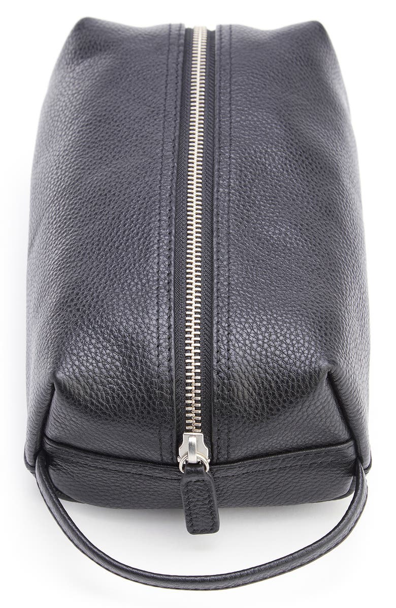 ROYCE New York Compact Leather Toiletry Bag, Alternate, color, 