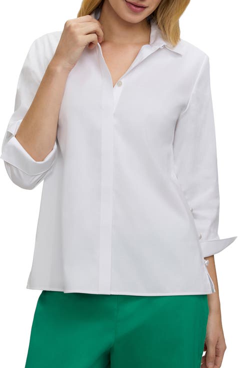 Beatrice Matte Satin Side Button Shirt
