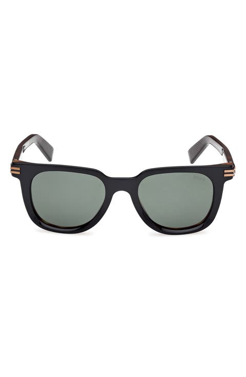 50mm Polarized Geometric Sunglasses