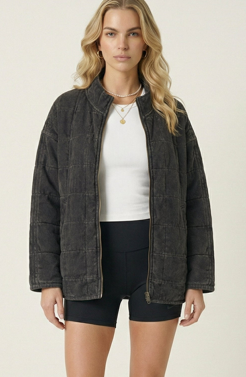 Quilted Fleece Long Sleeve Jacket