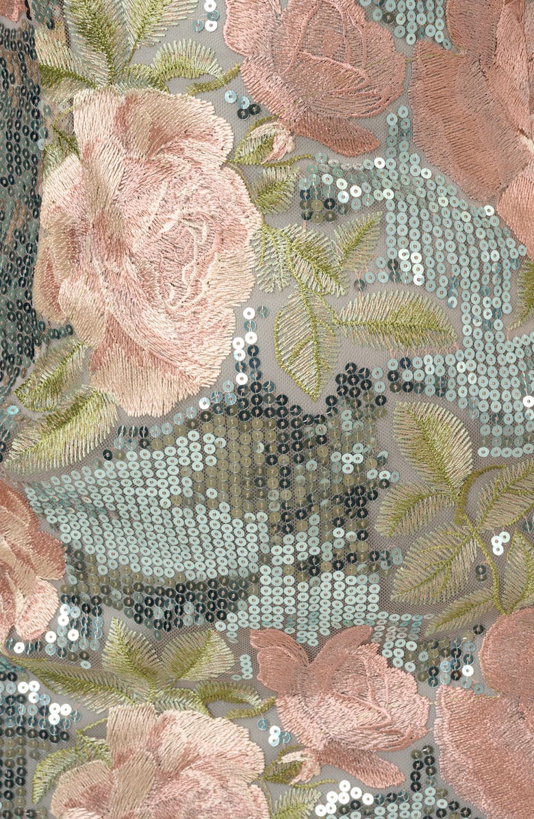 Adrianna Papell Sequin Embroidery Sheath Cocktail Dress, Alternate, color,