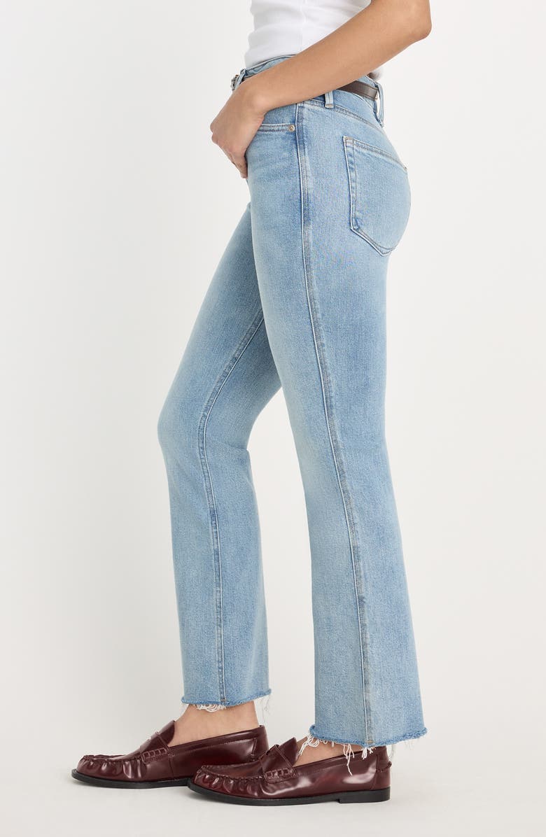 Good American Good Kick Flare Raw Hem High Waist Jeans, Alternate, color, Indigo1215