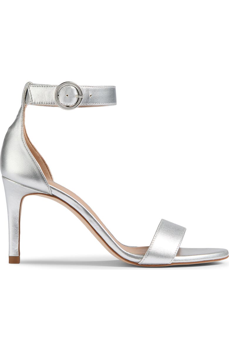 LK Bennett Ivy Ankle Strap Sandal, Alternate, color, Silver