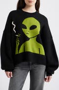 Dressed in Lala Keep Lalaland Weird Oversize Sweater