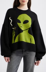 Dressed in Lala Keep Lalaland Weird Oversize Sweater