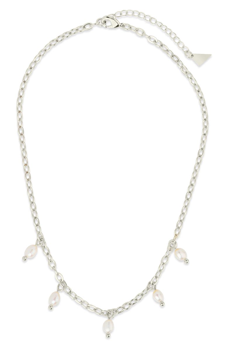 Sterling Forever Dottie Pearl Choker Necklace, Main, color, 