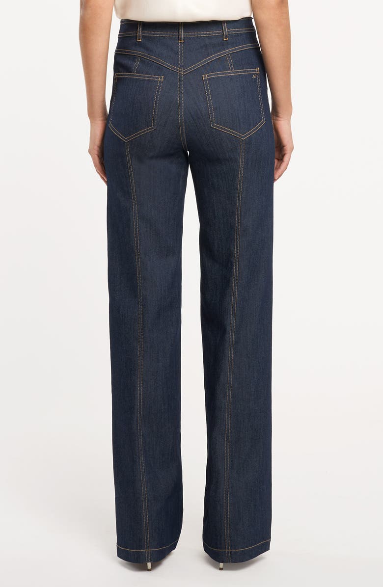 Cinq à Sept Francine Exposed Button Fly Jeans, Alternate, color, Indigo