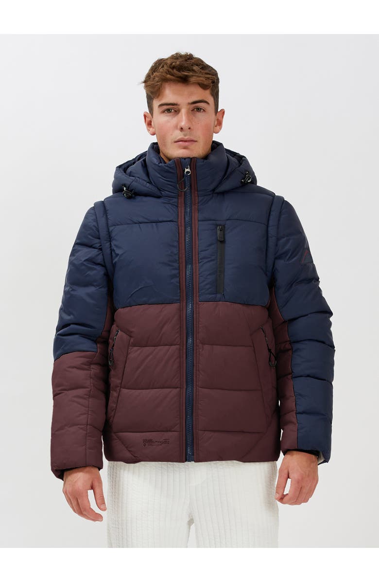 Point Zero MIDWEIGHT ZIP-OFF SLEEVES PUFFER, Main, color, Bordo