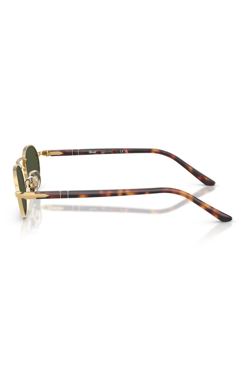 55mm Rectangular Sunglasses, Alternate, color, GOLD / GREEN