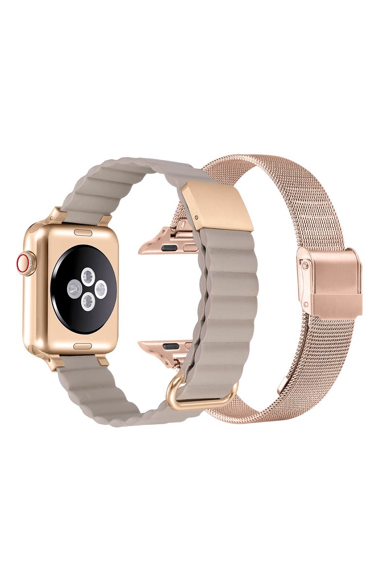 The Posh Tech Assorted 2-Pack Apple Watch<sup>®</sup> Watchbands, Alternate, color,