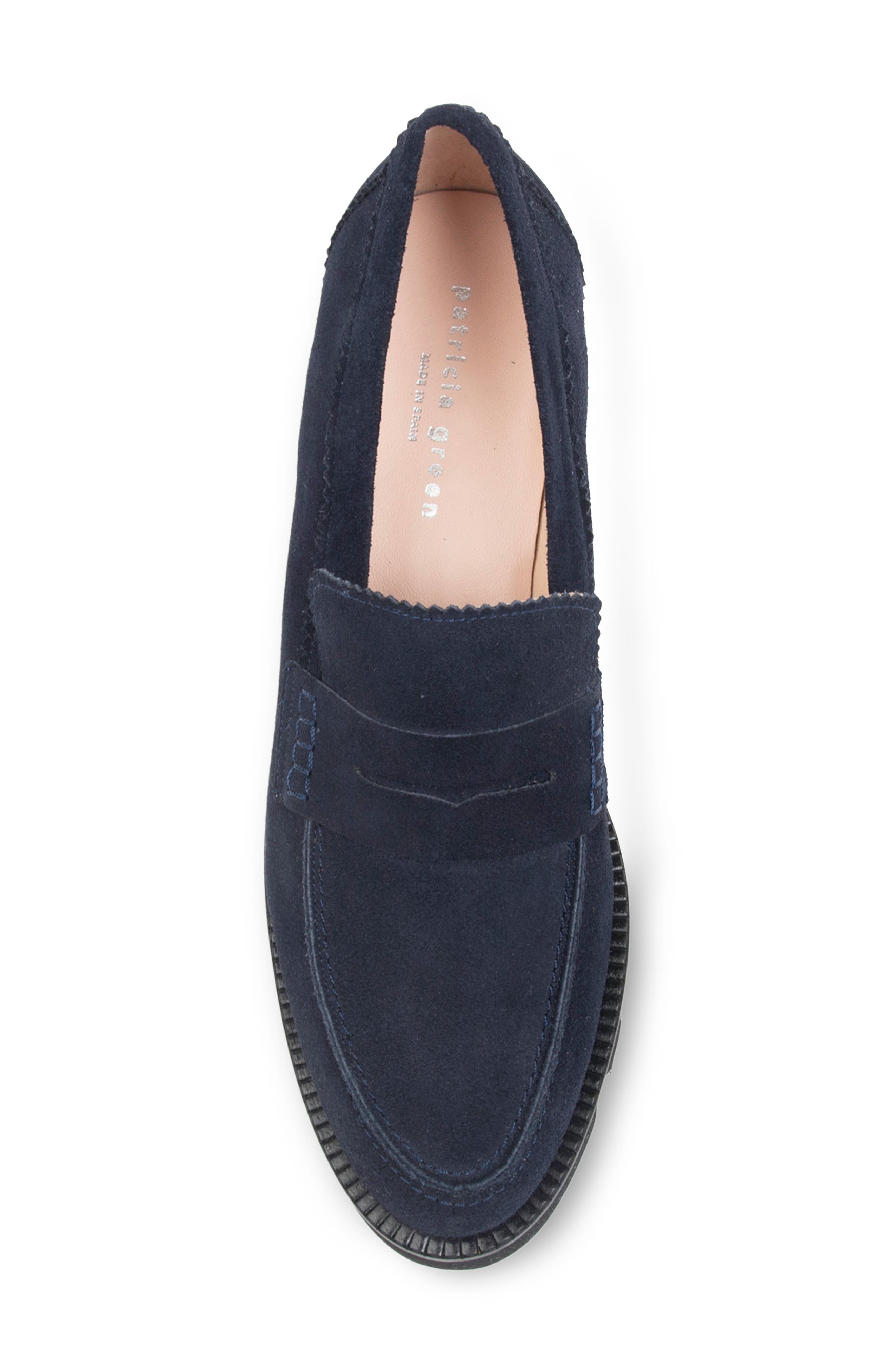 Vince Lug Sole Penny Loafer, Alternate, color, NAVY SUEDE
