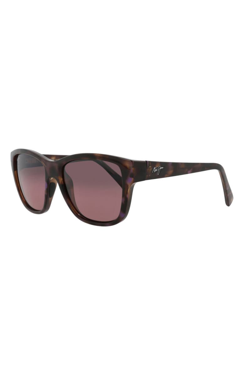 Maui Jim 53mm Square Polarized Sunglasses, Alternate, color, Tortoise Tortoise Rose