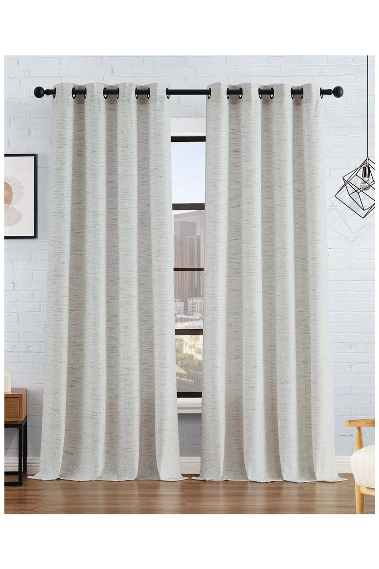 Sierra Textured Set of 2 Curtain Panels, Alternate, color, TAUPE
