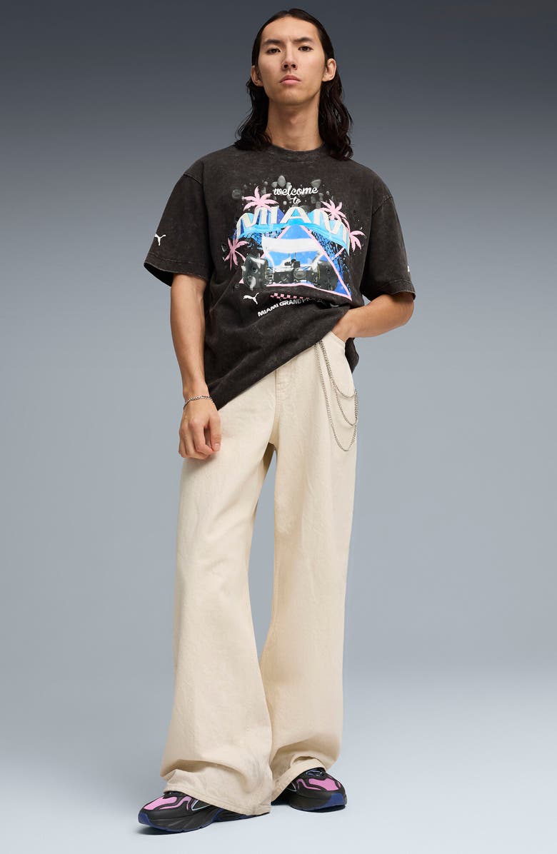 PUMA x F1 Miami Washed Cotton Graphic T-Shirt, Alternate, color, 
