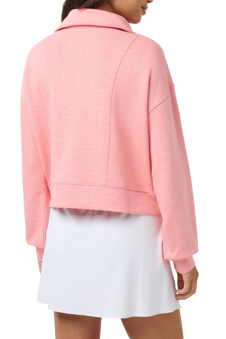 Skyloft Half Zip Top, Alternate, color, HEATHER PORCELAIN ROSE