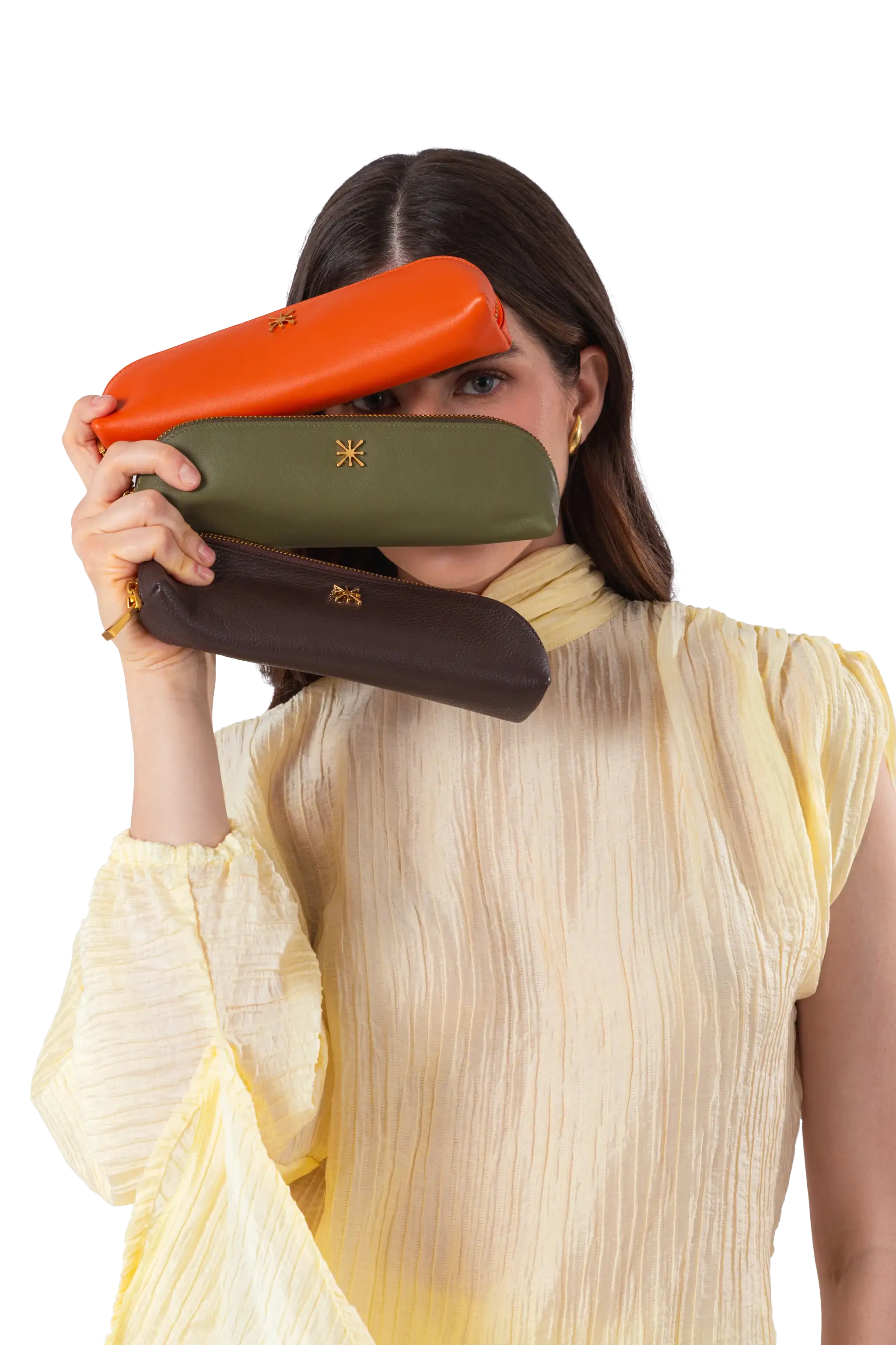 Esthera Leather Pencil Case, Alternate, color, Coffee Brown