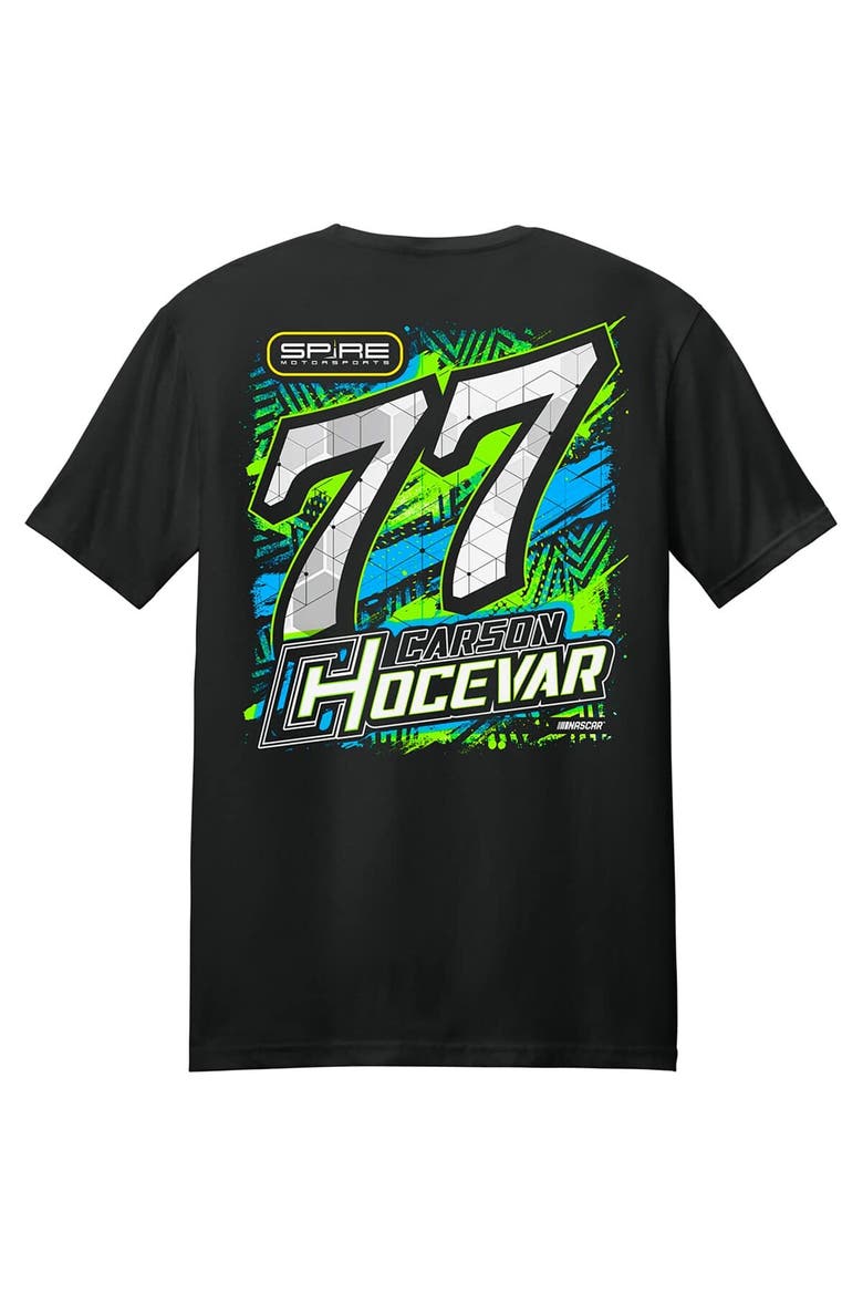 Men's Spire Motorsports  Black Carson Hocevar Lifestyle T-Shirt, Alternate, color, Black