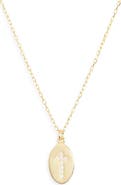 ARGENTO VIVO Cubic Zirconia Cross Oval Pendant Necklace
