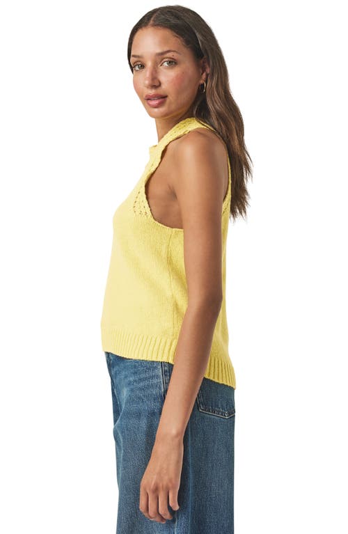 Splendid Talula Cotton Sweater Tank In Yellow