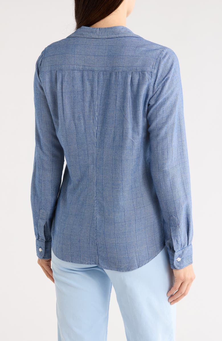 Frank & Eileen Barry Tailored Fit Glen Plaid Button-Up Shirt, Alternate, color, Blue Grey Plaid