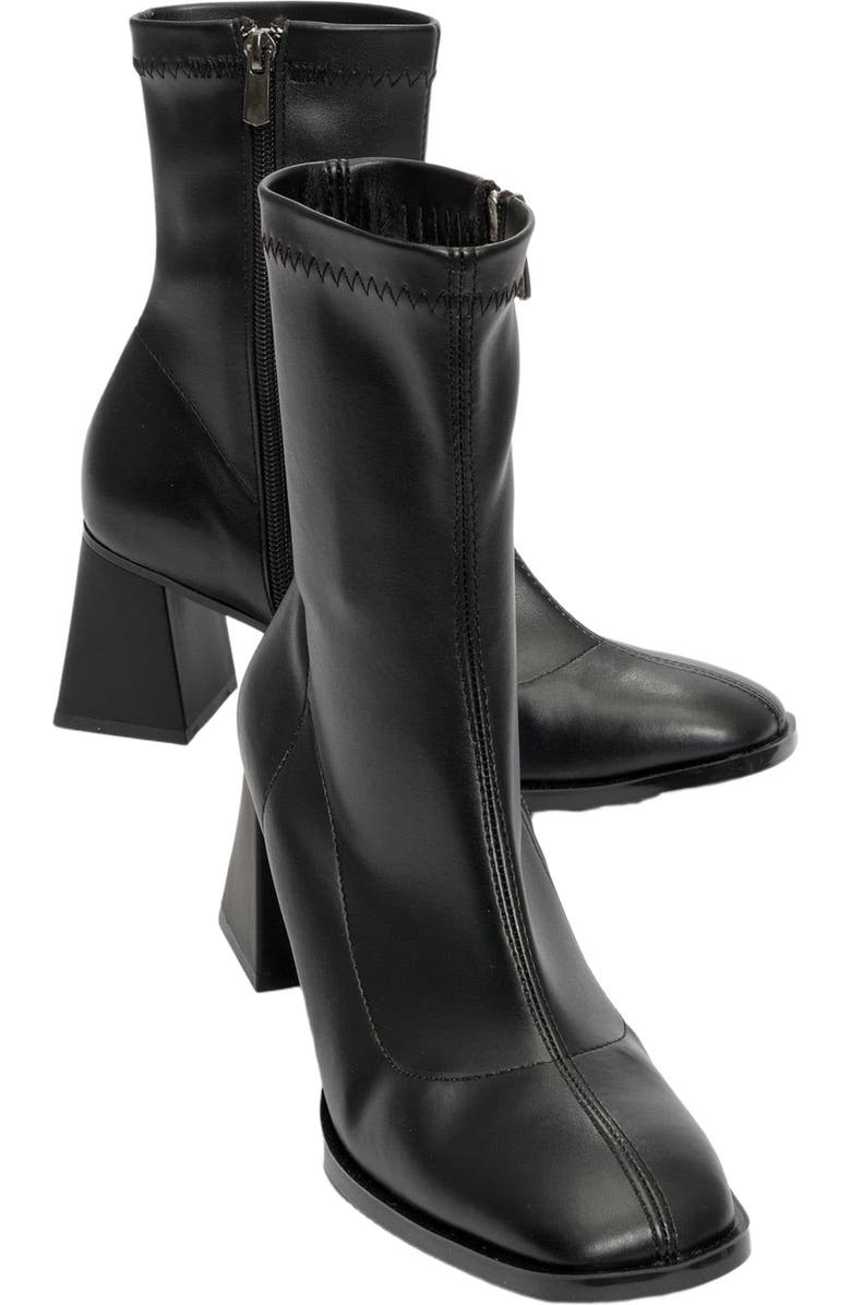 Prologue Shoes Plesa Chunky Heel Boot, Main, color, Black Faux Leather
