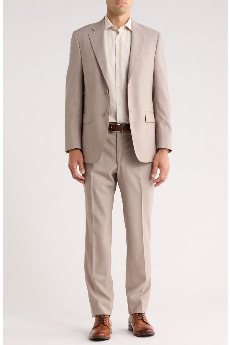 Flynn Classic Fit Wool Blend Suit, Main, color, TAN