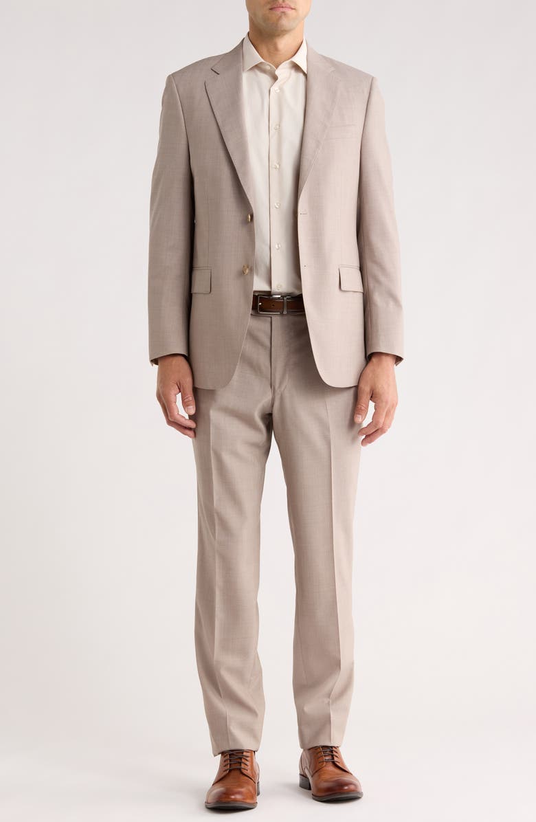 Peter Millar Flynn Classic Fit Wool Blend Suit, Main, color, Tan
