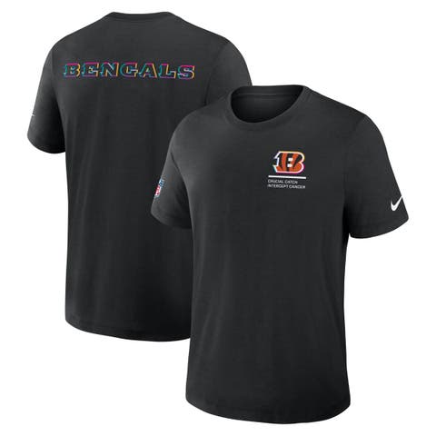Men's Nike Black Cincinnati Bengals 2025 NFL Crucial Catch Tri-Blend Dri-FIT T-Shirt