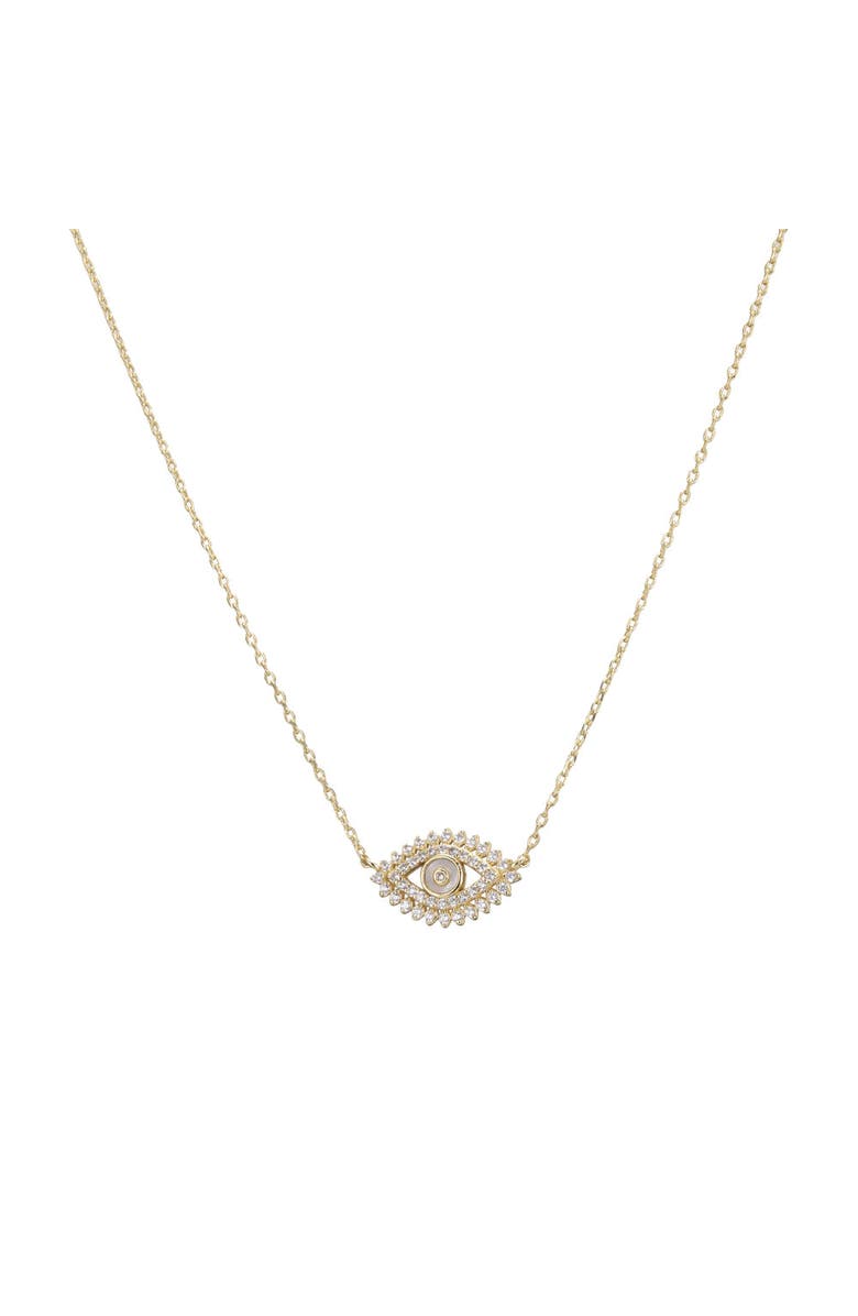 BY ADINA EDEN Evil Eye CZ Pendant Necklace, Main, color, Mother Of Pearl