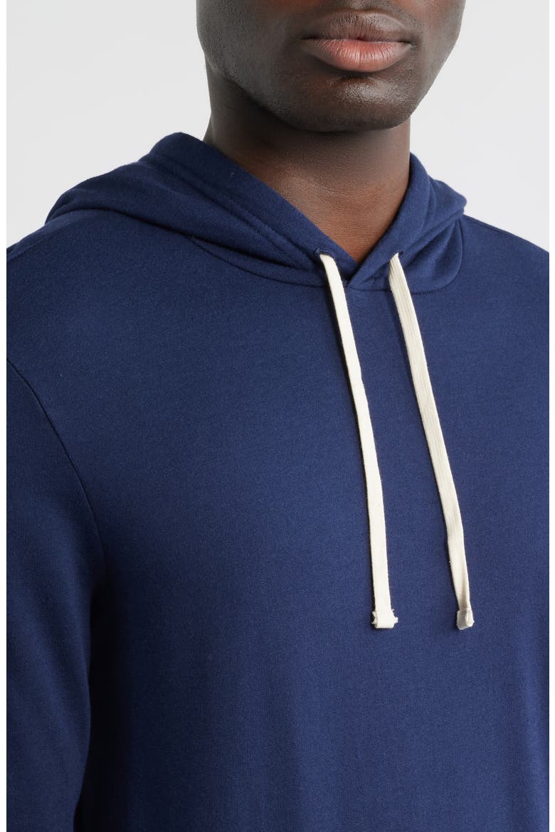 Cotton Blend French Terry Pullover Hoodie, Alternate, color, TRUE NAVY