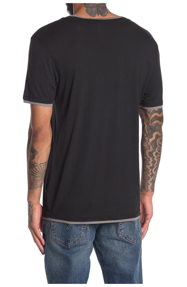 Alternative Layered Knit V-Neck T-Shirt, Alternate, color, 