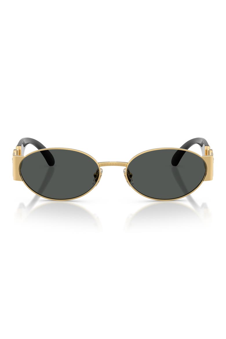 56mm Oval Sunglasses, Main, color, GOLD / DARK GREY