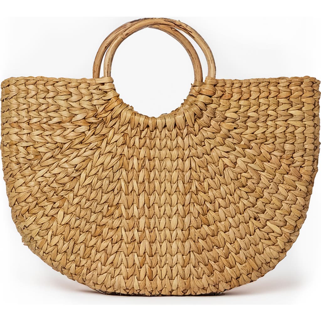 Verve Culture Circle Handle Palm Tote in Tan  product