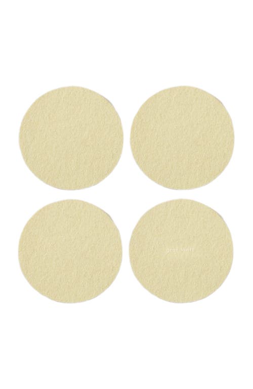 Graf & Lantz Graf Lantz Bierfilzl Merino Wool Round Coaster Solid 4 Pack In Limoncello