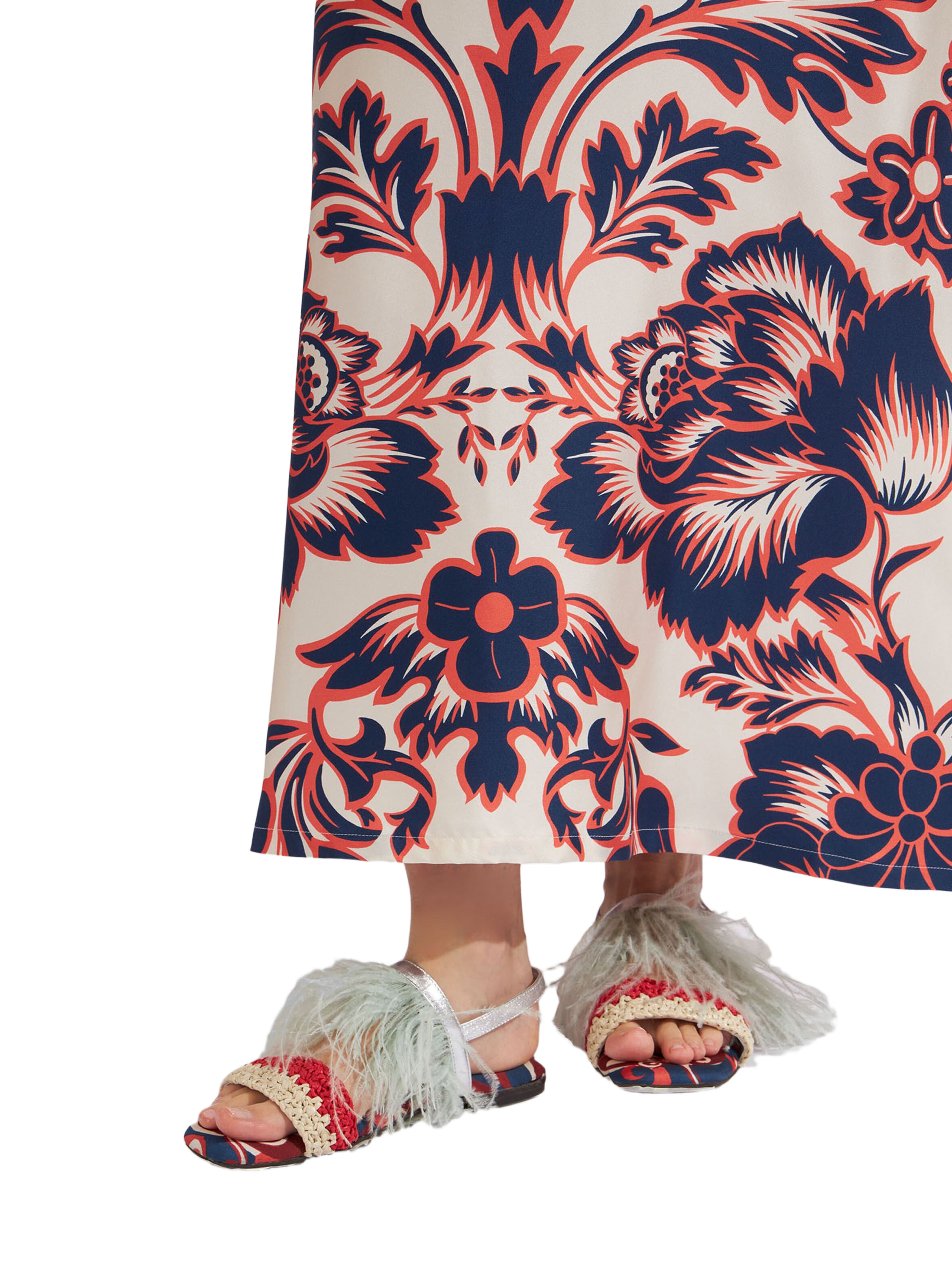 La DoubleJ Medal Sandal Moonflower Navy, Alternate, color, Moonflower Navy