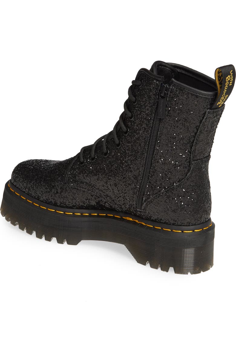 Dr. Martens Jadon Glitter Platform Boot, Alternate, color,