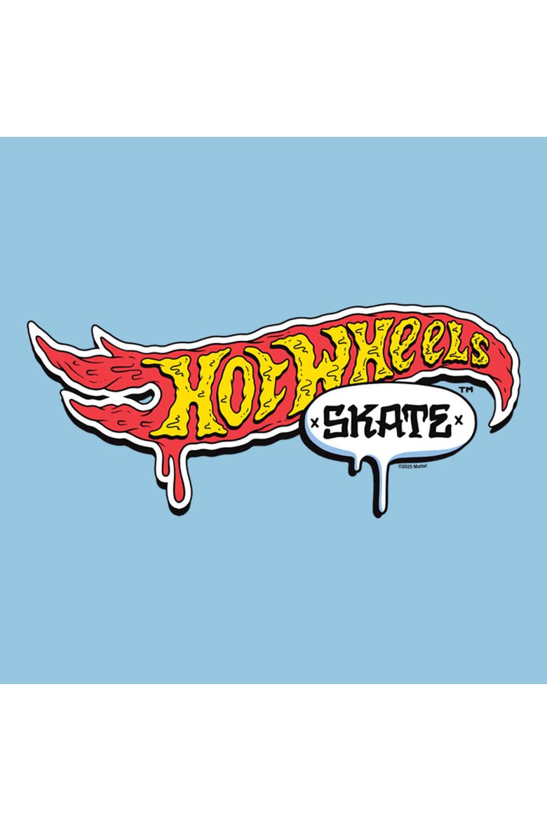 Boys Hot Wheels Skate Cartoon Logo T Shirt, Alternate, color, Light Blue