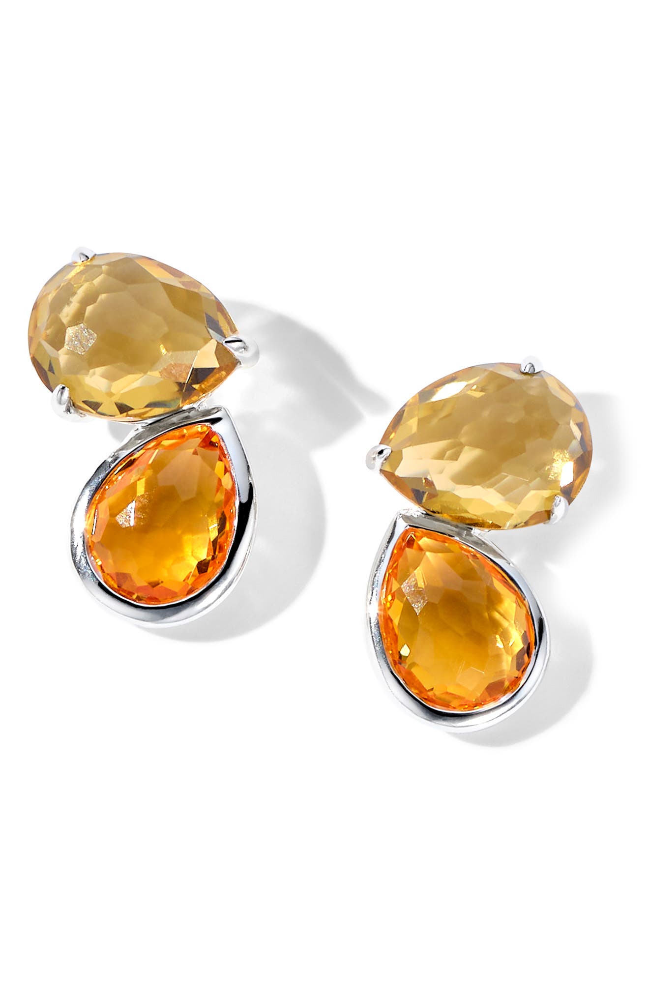 Ippolita Rock Candy Citrine Stud Earrings in Silver 