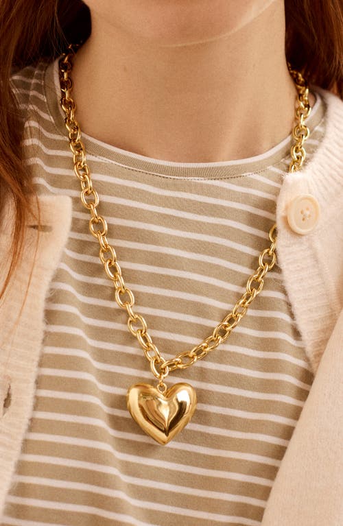 Baublebar Millie Heart Pendant Necklace, 21-24 In Gold