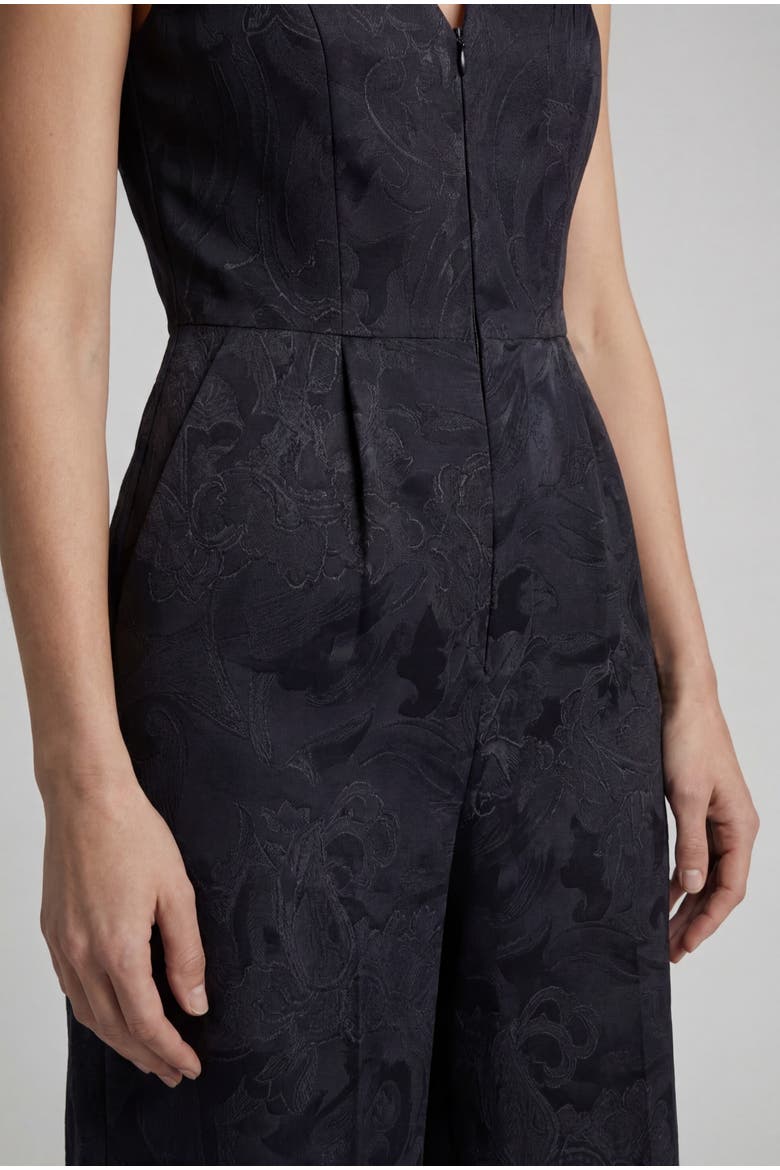 Paisley Explosion Womens Tailored Jumpsuit, Alternate, color, PAISLEY EXPLOSION BLACK