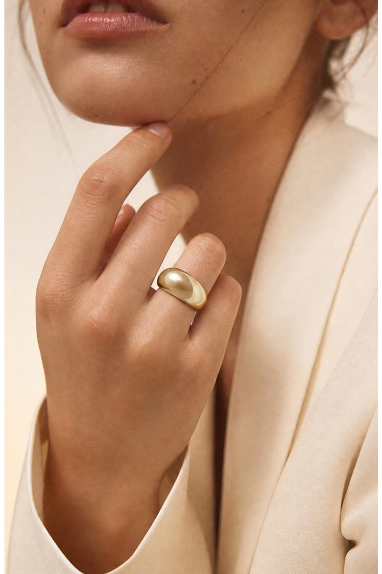 Puffy Dome Ring, Alternate, color, GOLD