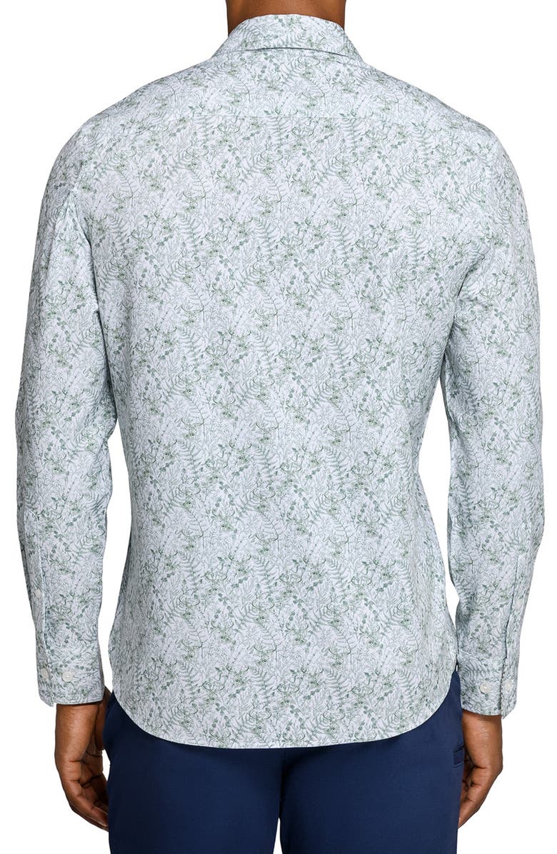 CONSTRUCT Woods Woven Long Sleeve Basic, Alternate, color, White/Green