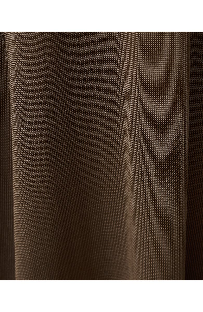 MANGO Draped Back Knit Maxi Dress, Alternate, color, Chocolate