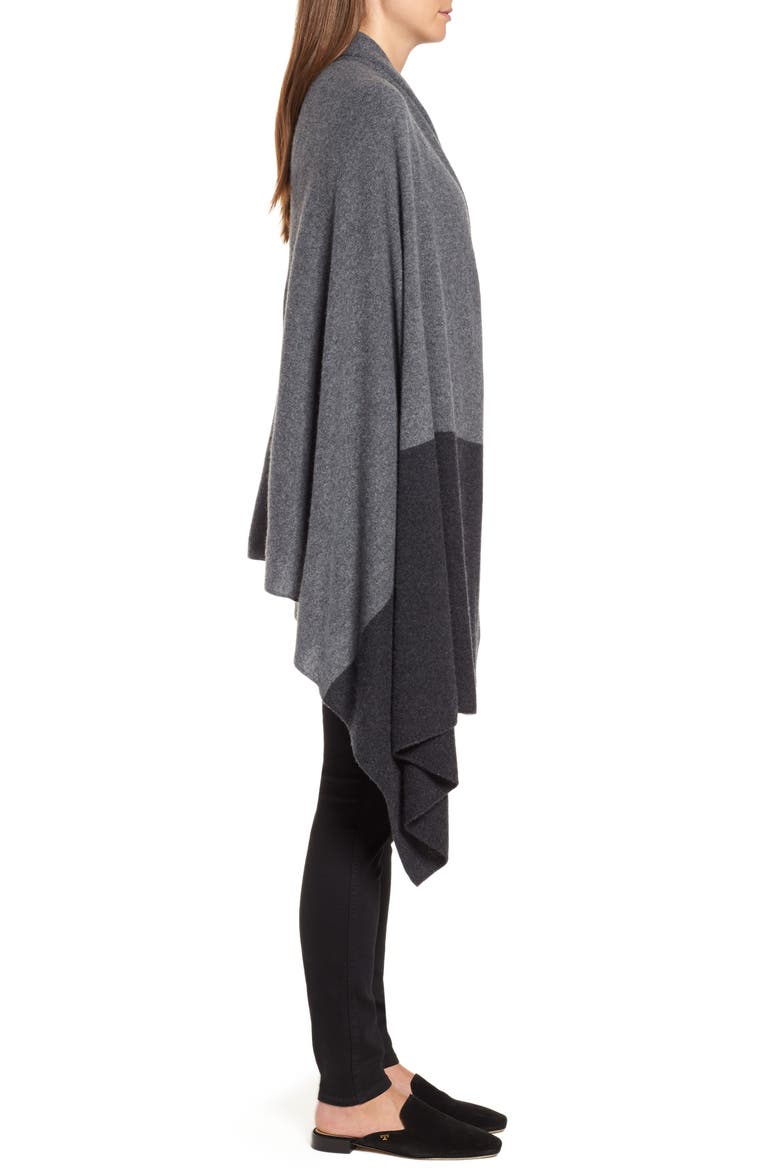 Cashmere Wrap, Alternate, color, GREY DARK HEATHER COMBO