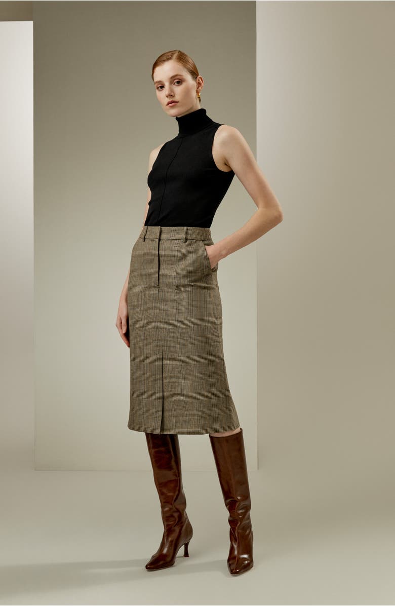 Lilysilk Silk Knitted Turtleneck Sleeveless Top, Alternate, color, Black