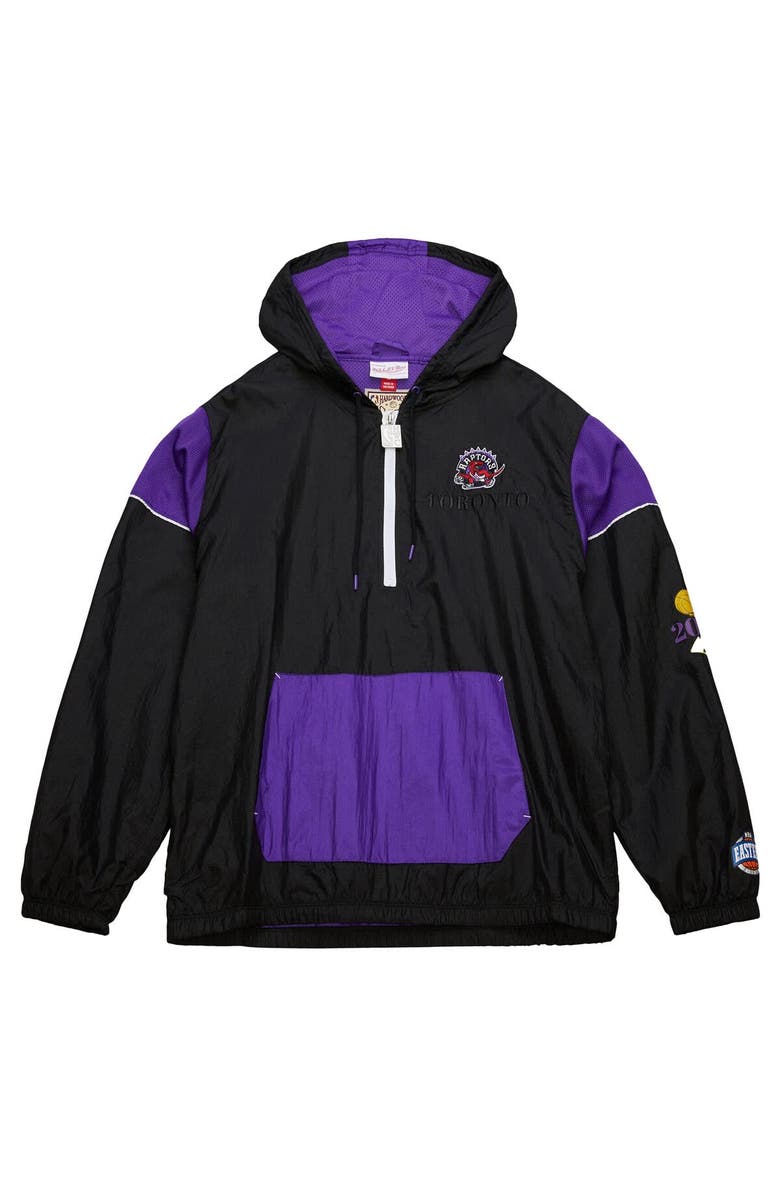 Mitchell & Ness Unisex Mitchell & Ness  Black Toronto Raptors Hardwood Classics Team OG 3.0 Anorak Half-Zip Windbreaker Jacket, Alternate, color, 