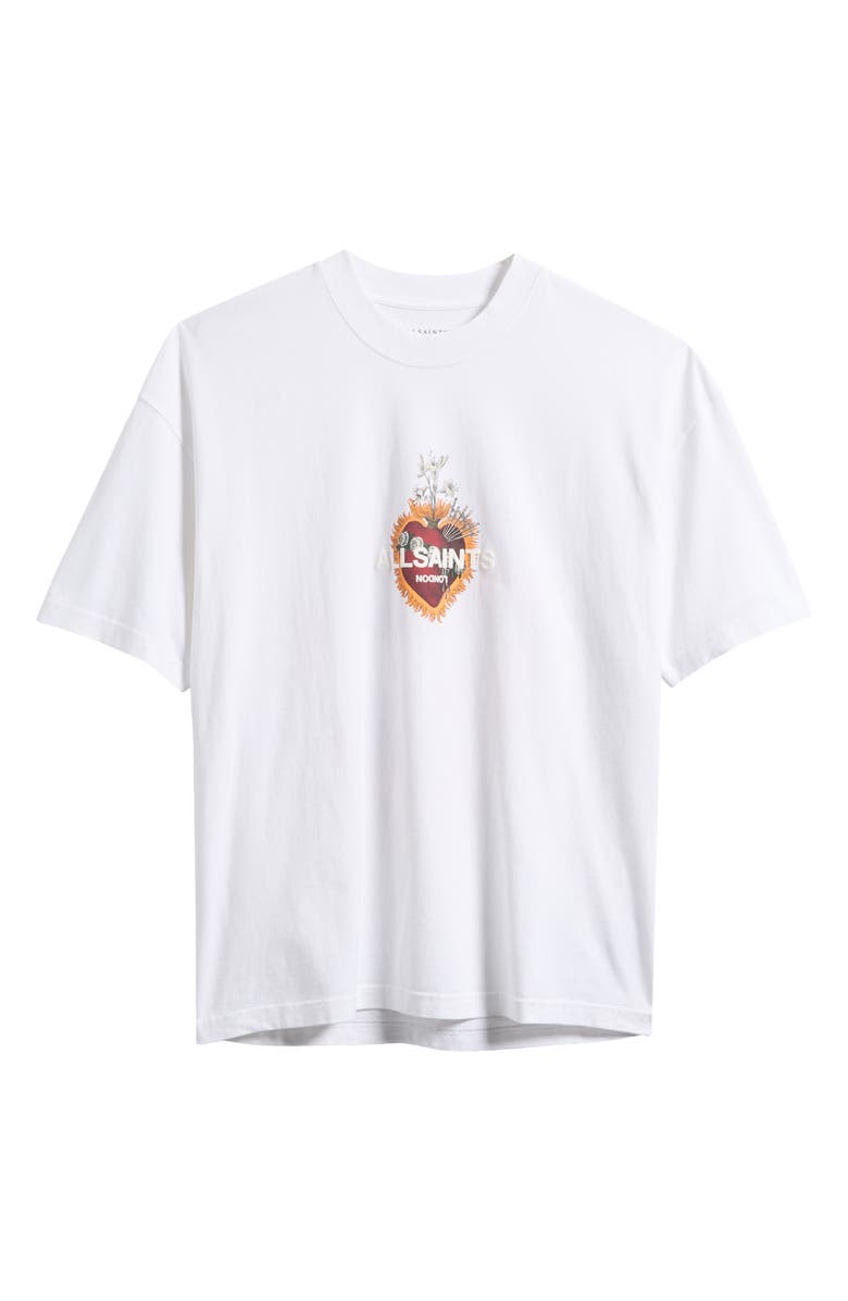 AllSaints Heartfelt Cotton Graphic T-Shirt, Alternate, color, Ashen White