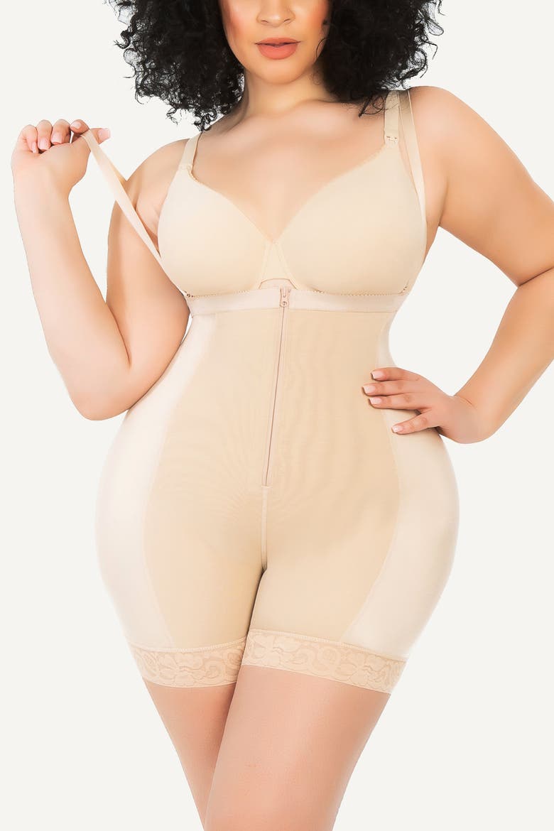 AirSlim® Padded Butt Lifter Hip Enhancer Short, Main, color, Pinkish Beige